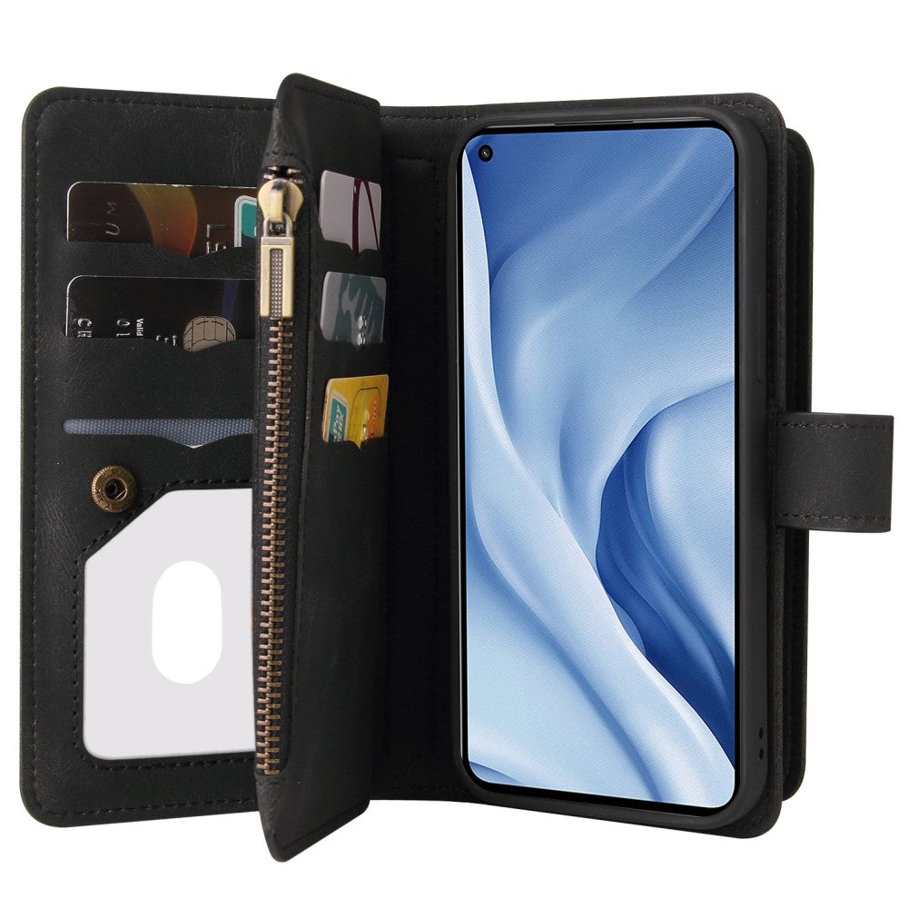 Xiaomi Mi 11 Lite 4G, 5G, 11 Lite 5G NE plånboksfodral - svart