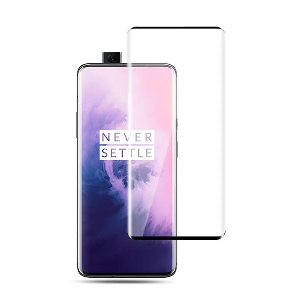 AMORUS Full fodral Curved härdat glas skärmskydd till OnePlus 7 Pro/7T Pro