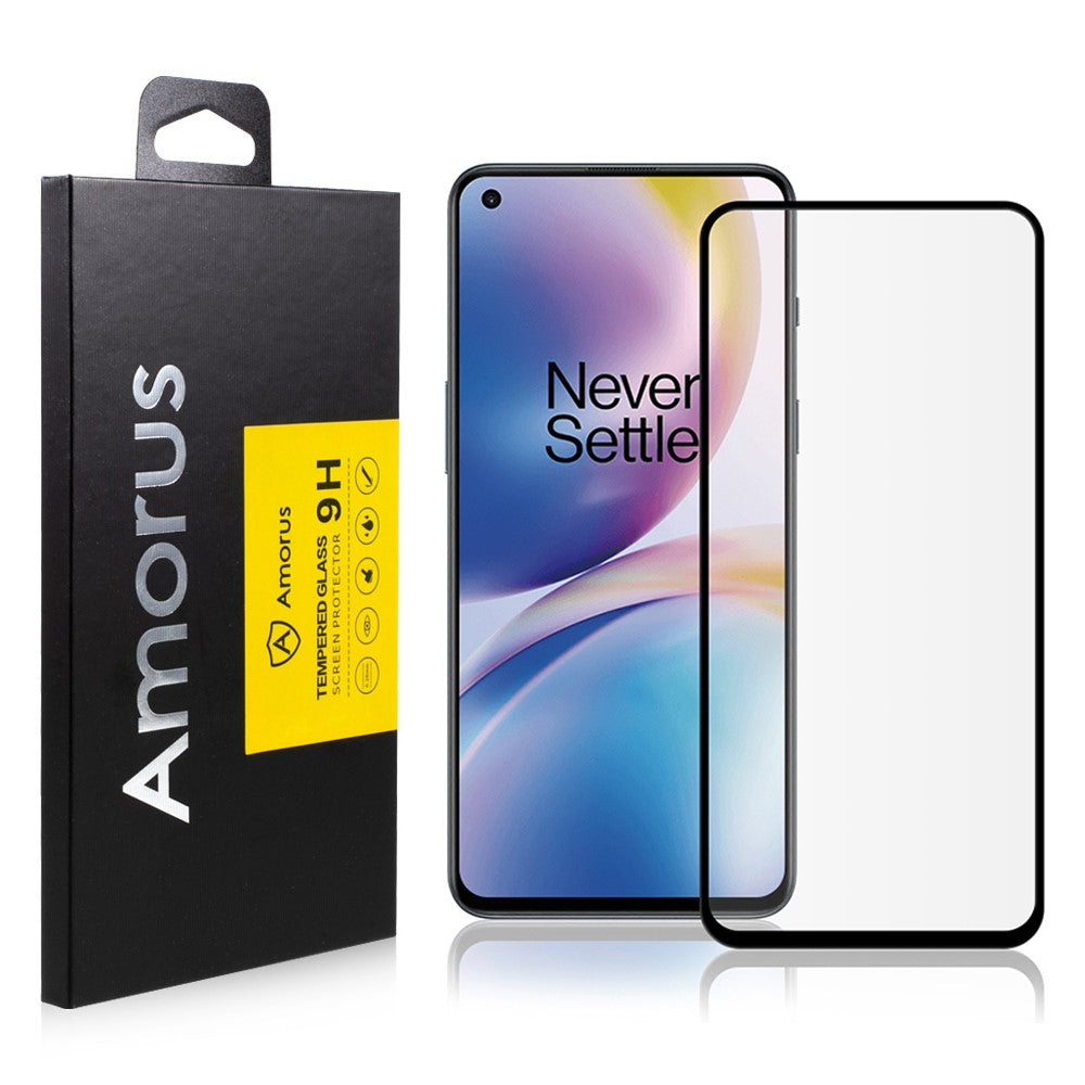 AMORUS OnePlus Nord 2 5G skärmskydd in härdat glas