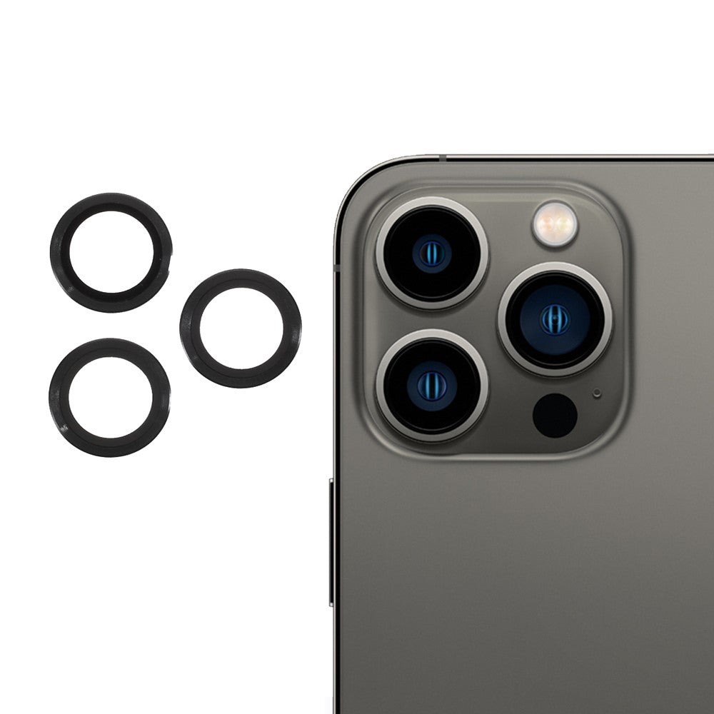 RURIHAI iPhone 13 Pro Max, 13 Pro lens protector - Black