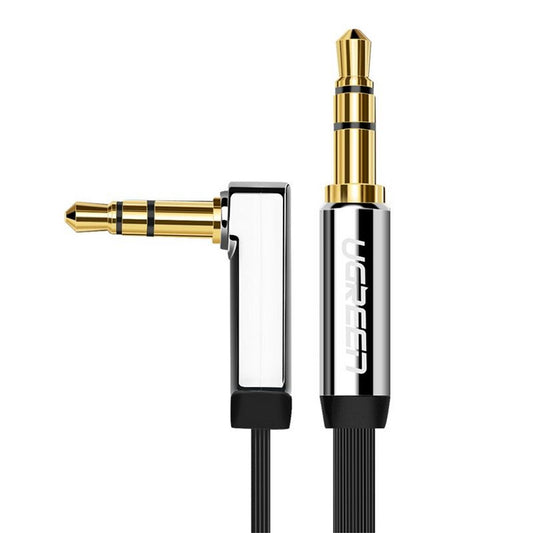 Ugreen AUX Cable, Angled, 3.5mm, 2m - Silver