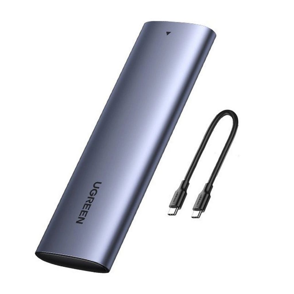 UGREEN M.2 M-Key 10G Enclosure + USB-C Cable, 0.5m - Gray