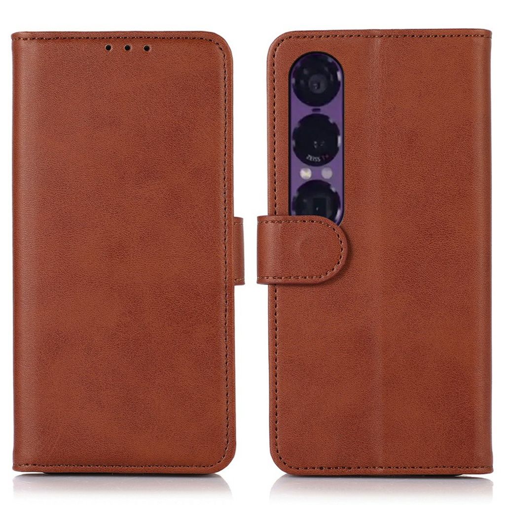 Sony Xperia 1 VII fodral with kortfack – brun
