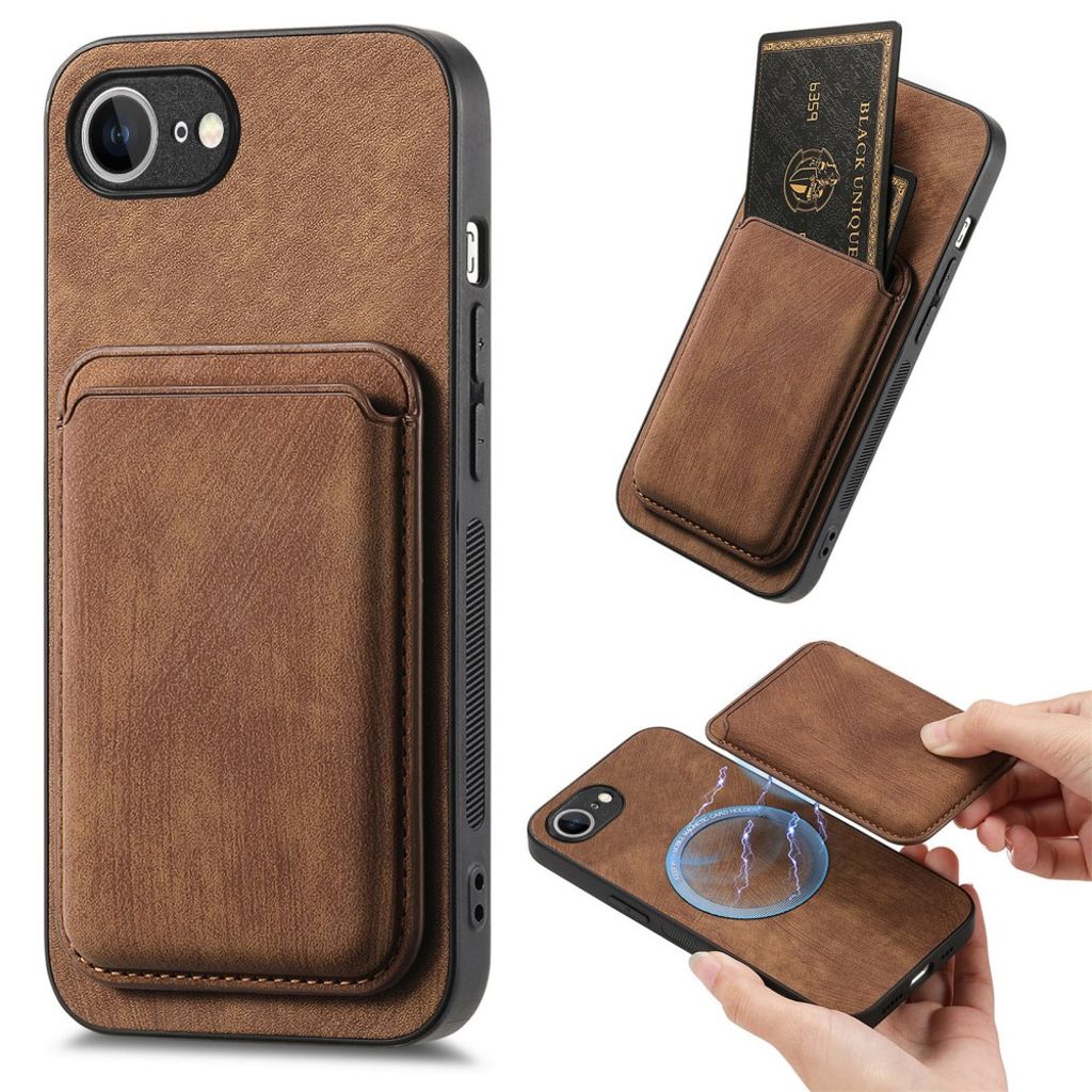 iPhone 17e/16e MagSafe Skal with Wallet - brown