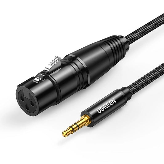 Ugreen 3.5mm mini jack (male) to XLR (female) audio cable, 1m - Black