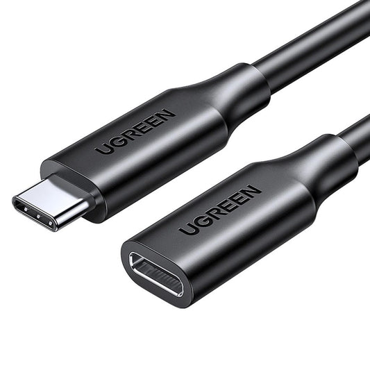 Ugreen USB-C (male) - USB-C (female) extension cable, 100W 10Gbps, 1m - Black