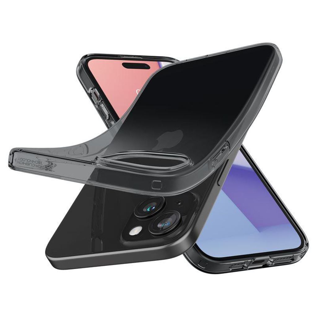 Spigen Crystal Flex Case for iPhone 15 Plus - Gray/Transparent