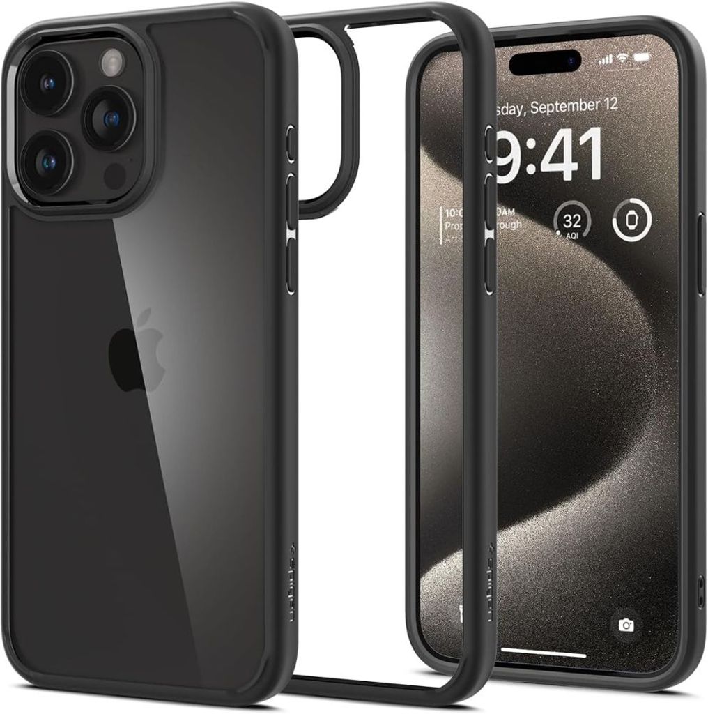 Spigen Ultra Hybrid skal för iPhone 15 Pro - Matte svart