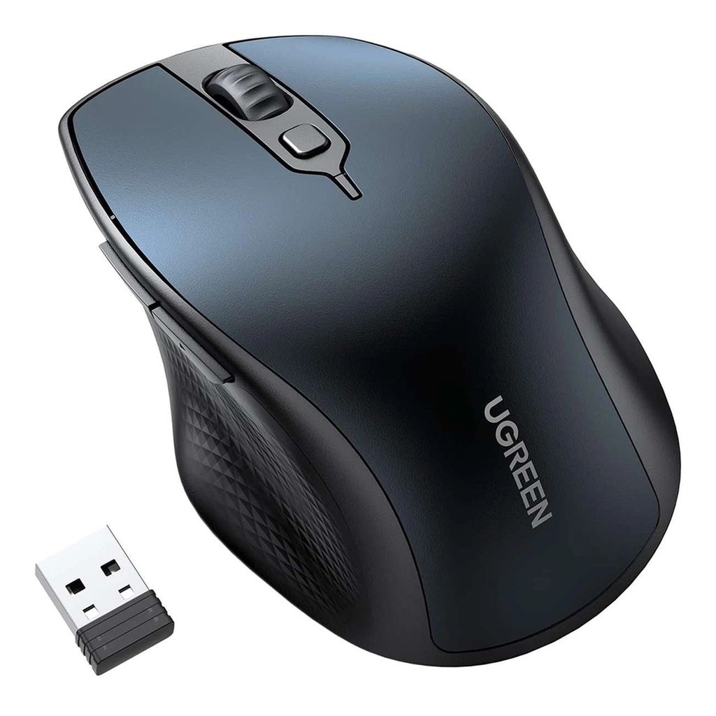 Ugreen ergonomic wireless mouse Bluetooth 2.4 GHz - Blue