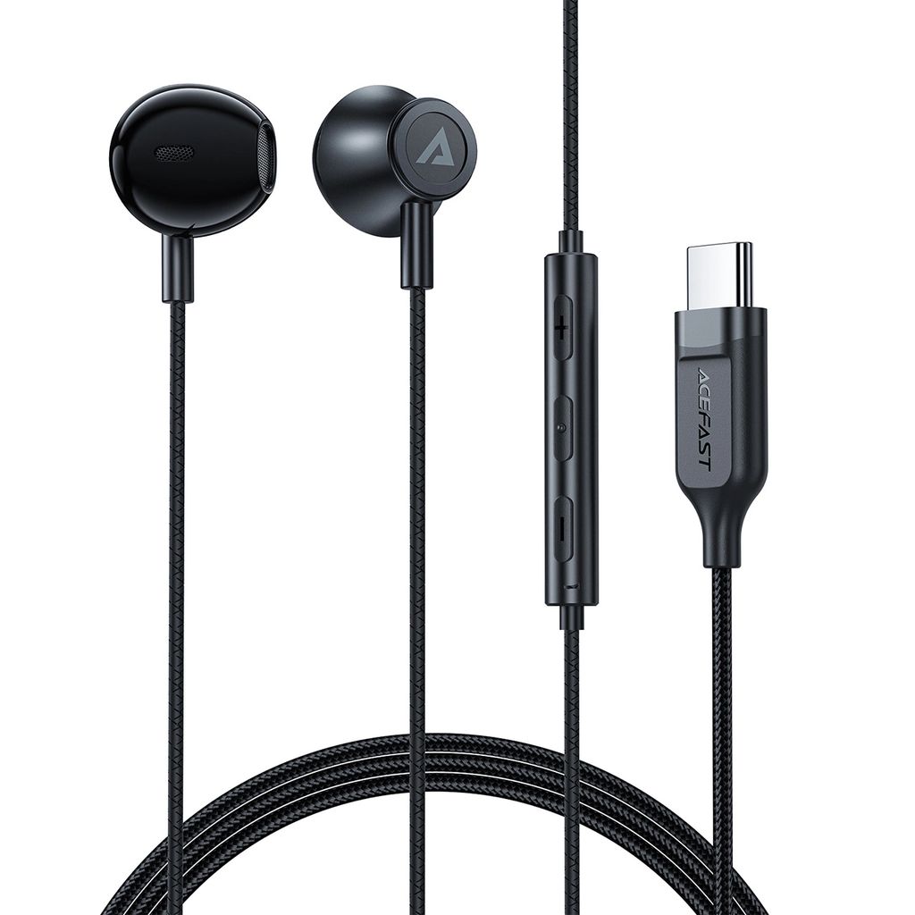 Acefast L2 In-Ear Headphones USB-C, Microphone, Remote Control, 1.2 m - Black