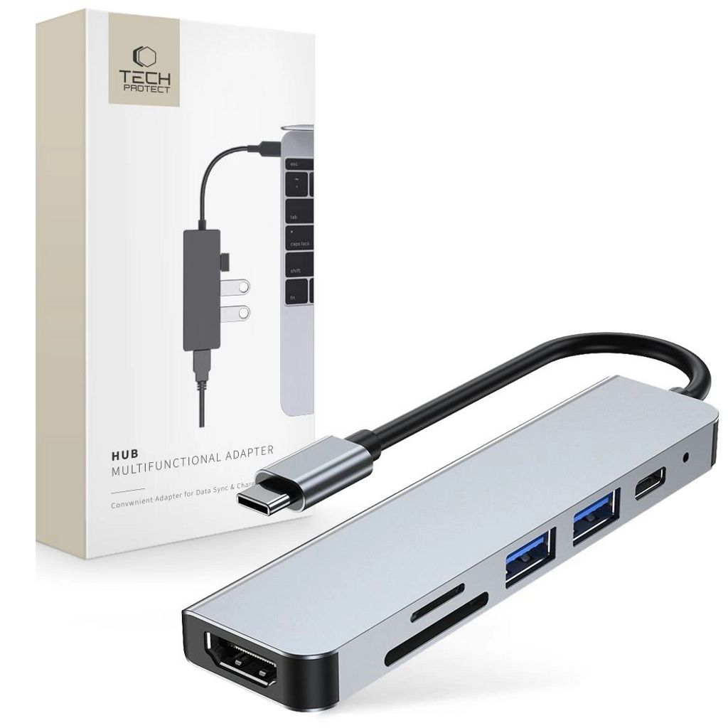 Tech-Protect HUB USB-C to USB-A / USB-C / HDMI / micro SD / TF / SD