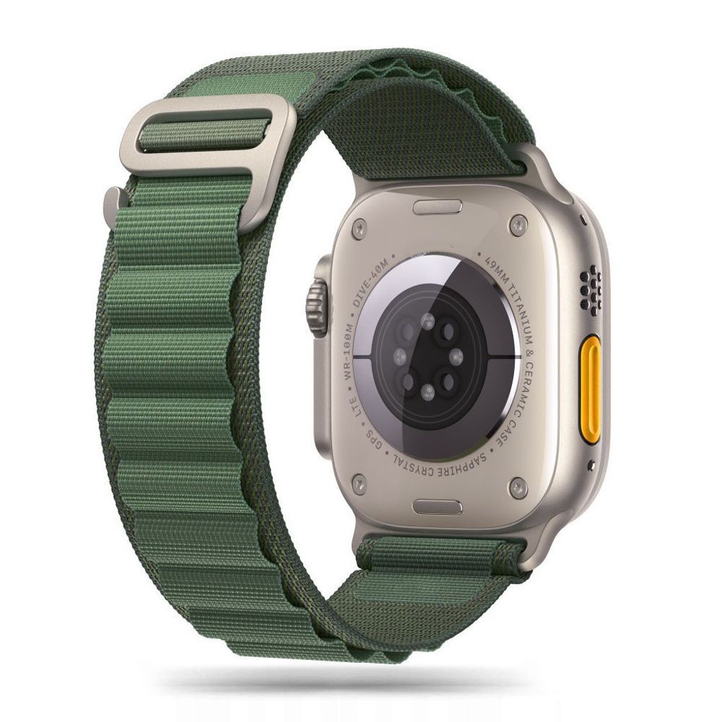 Tech-Protect Nylon Pro klockarmband för Apple Watch 42/44/45/49 mm - Dark grön
