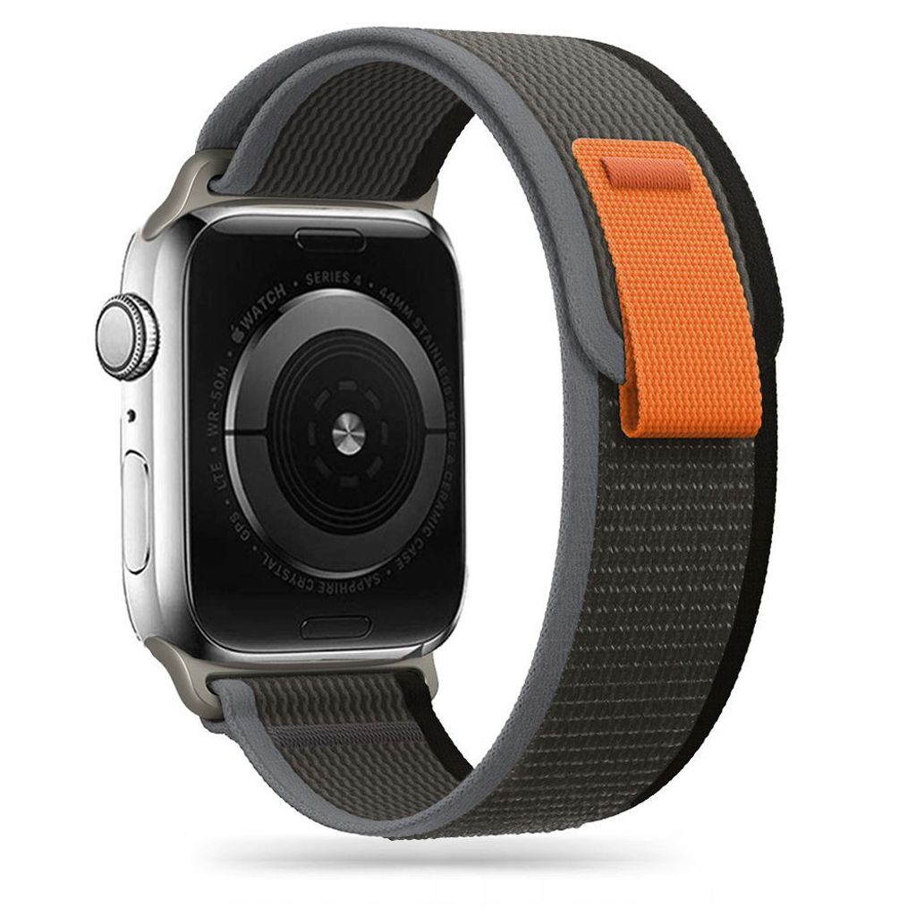 Tech-Protect Nylon klockarmband för Apple Watch 42/44/45/49 mm - grå