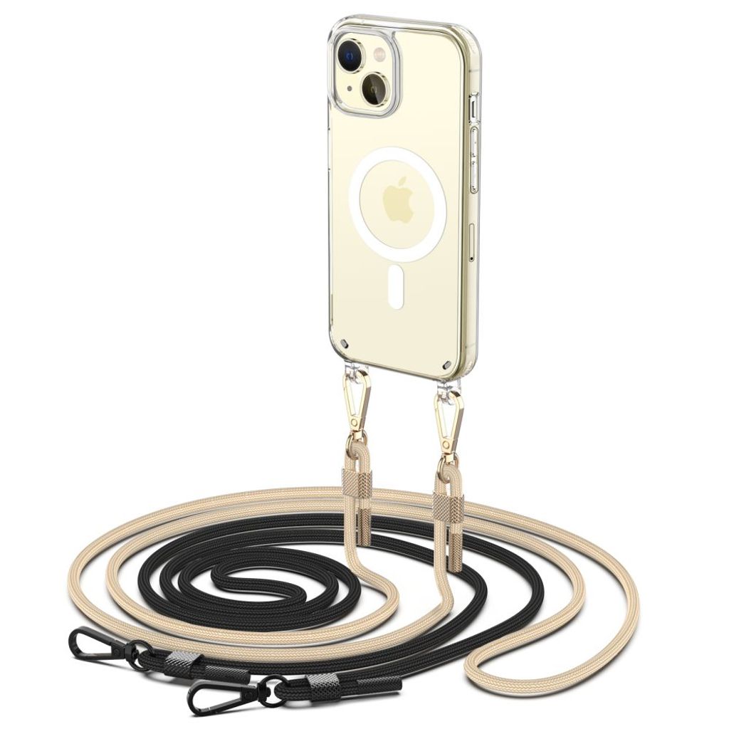 Tech-Protect FlexAir Chain MagSafe skal för iPhone 15 - svart/beige