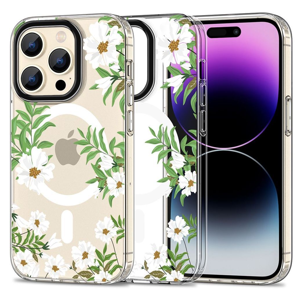 Tech-Protect MagMood MagSafe skal till iPhone 15 Pro – Daisies With Leaves