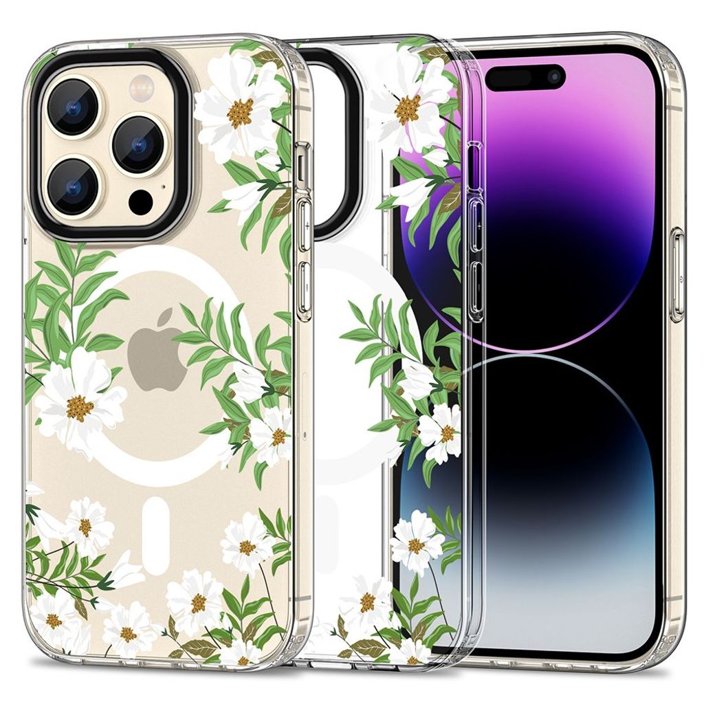 Tech-Protect MagMood MagSafe skal till iPhone 15 Pro Max – Daisies With Leaves