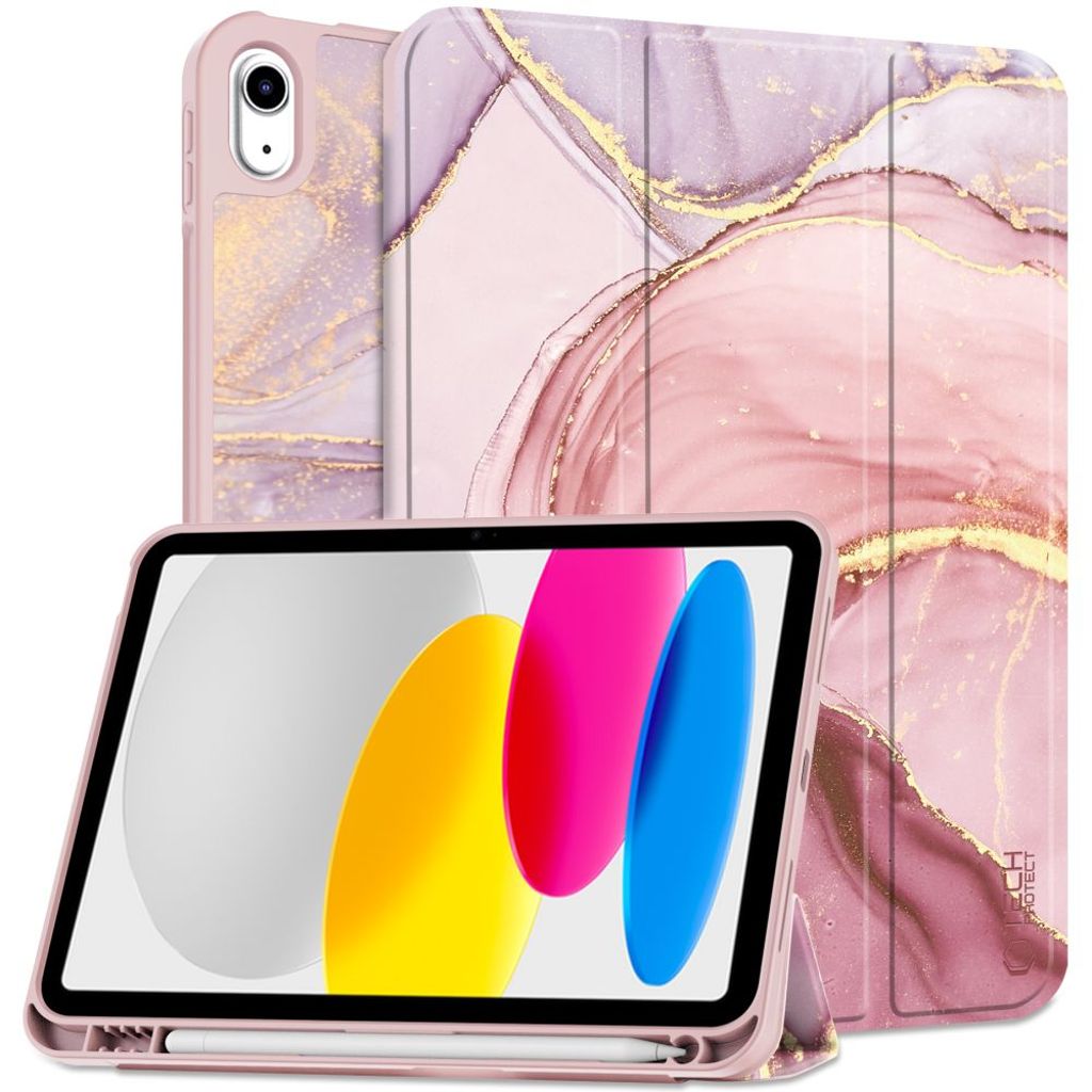 Tech-Protect SC Pen fodral för iPad 10th Gen 2022 10.9" - rosa Marble