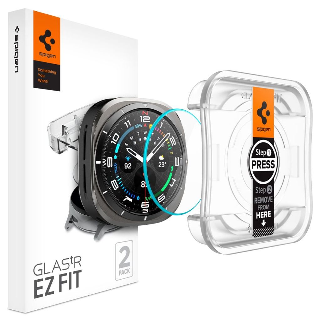 Spigen Glas.tR EZ Fit Screen Protector Samsung Galaxy Watch Ultra 47mm, 2-pack