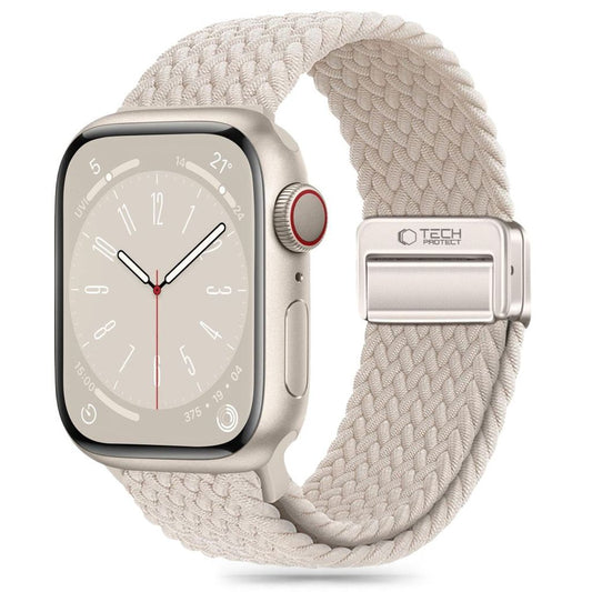 Tech-Protect Nylonmag klockarmband för Apple Watch 42/44/45/49 mm - beige