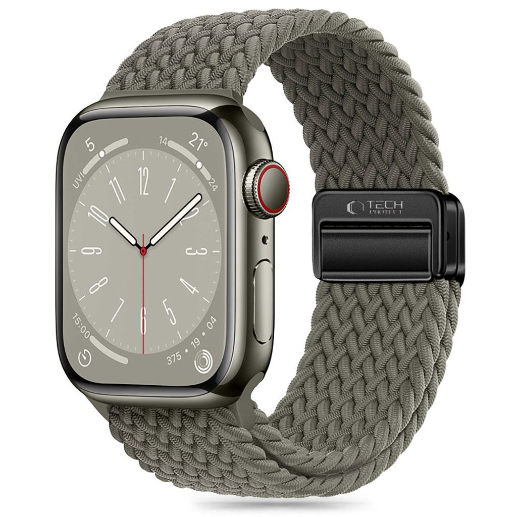Tech-Protect Nylonmag klockarmband för Apple Watch 42/44/45/49 mm - grön