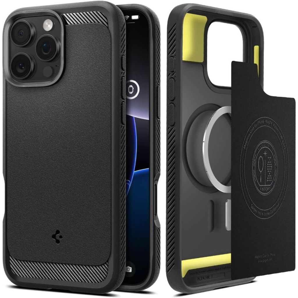 Spigen Rugged Armor MagSafe skal för iPhone 16 Pro Max - svart