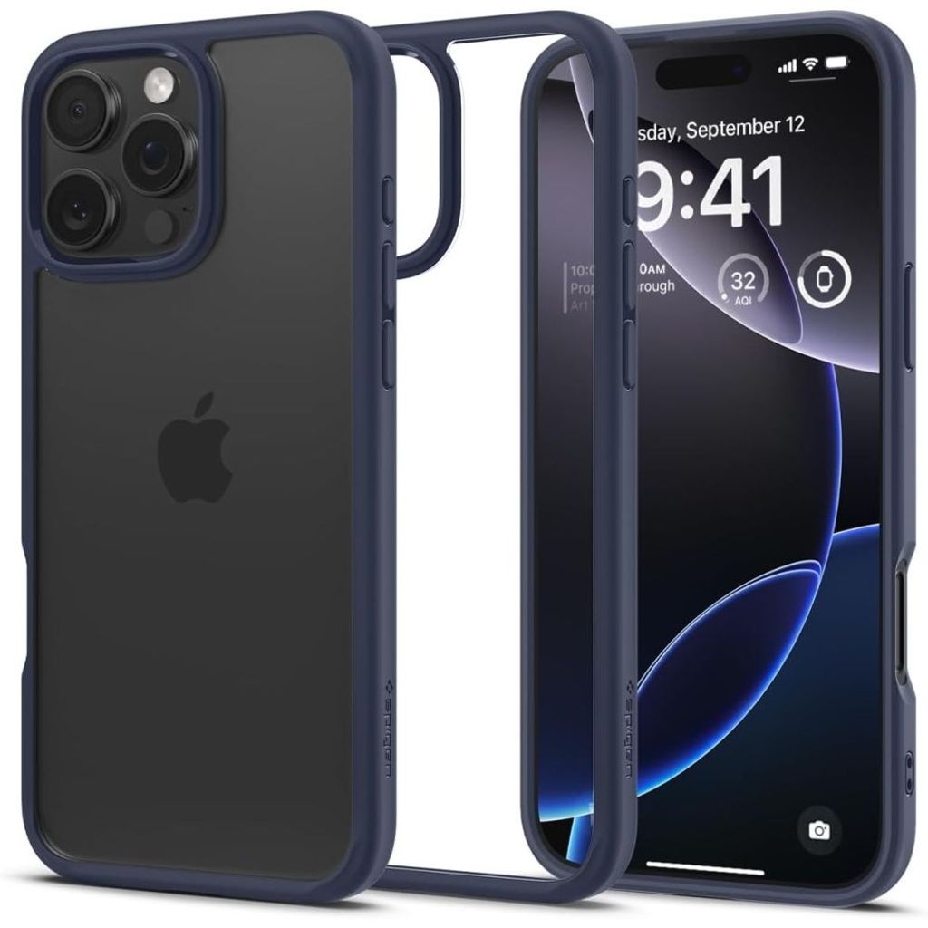 Spigen Ultra Hybrid skal till iPhone 16 Pro Max – blå