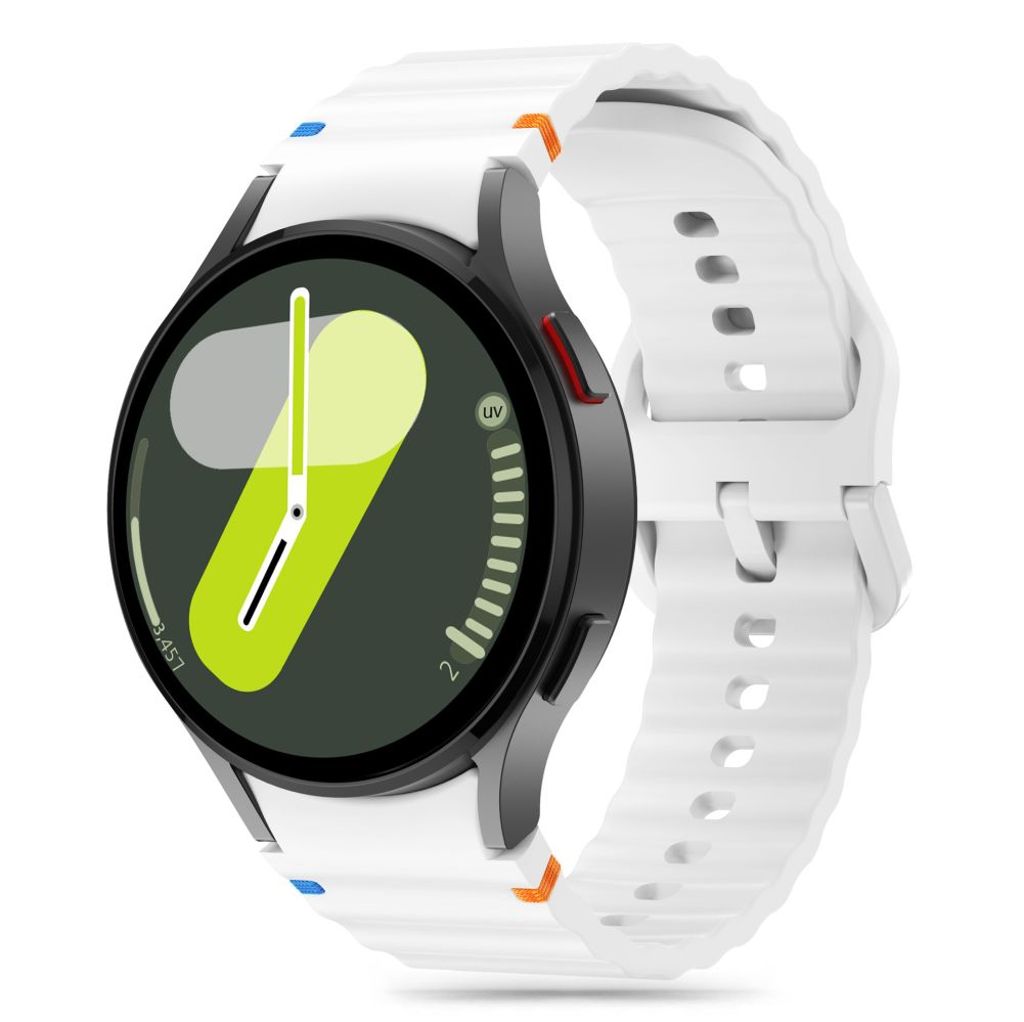 Tech-Protect Silicone Sport Watch Strap Galaxy Watch 4/5/5 Pro/6/7/FE - White