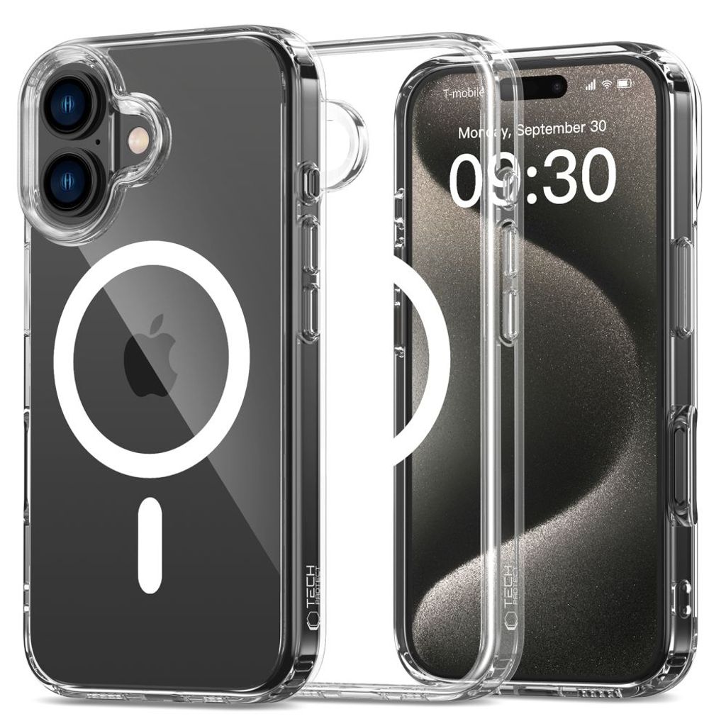 Tech-Protect FlexAir Hybrid MagSafe skal till iPhone 16 – Transparent