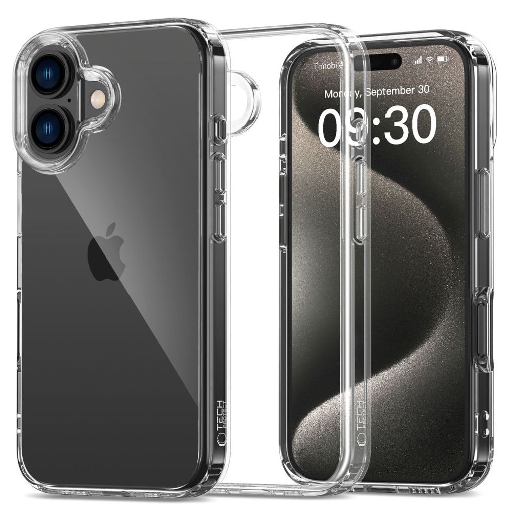 Tech-Protect FlexAir Hybrid skal till iPhone 16 – Transparent