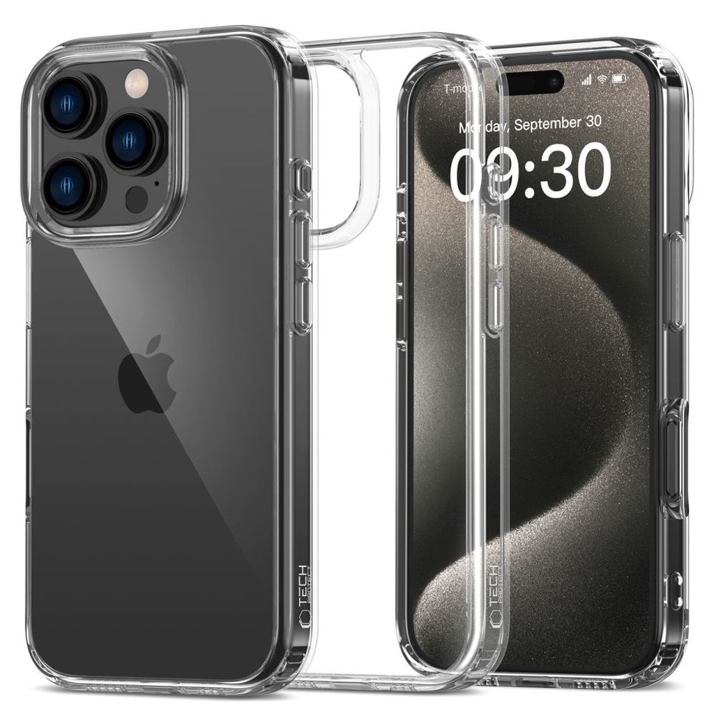 Tech-Protect FlexAir Hybrid skal till iPhone 16 Pro – Transparent