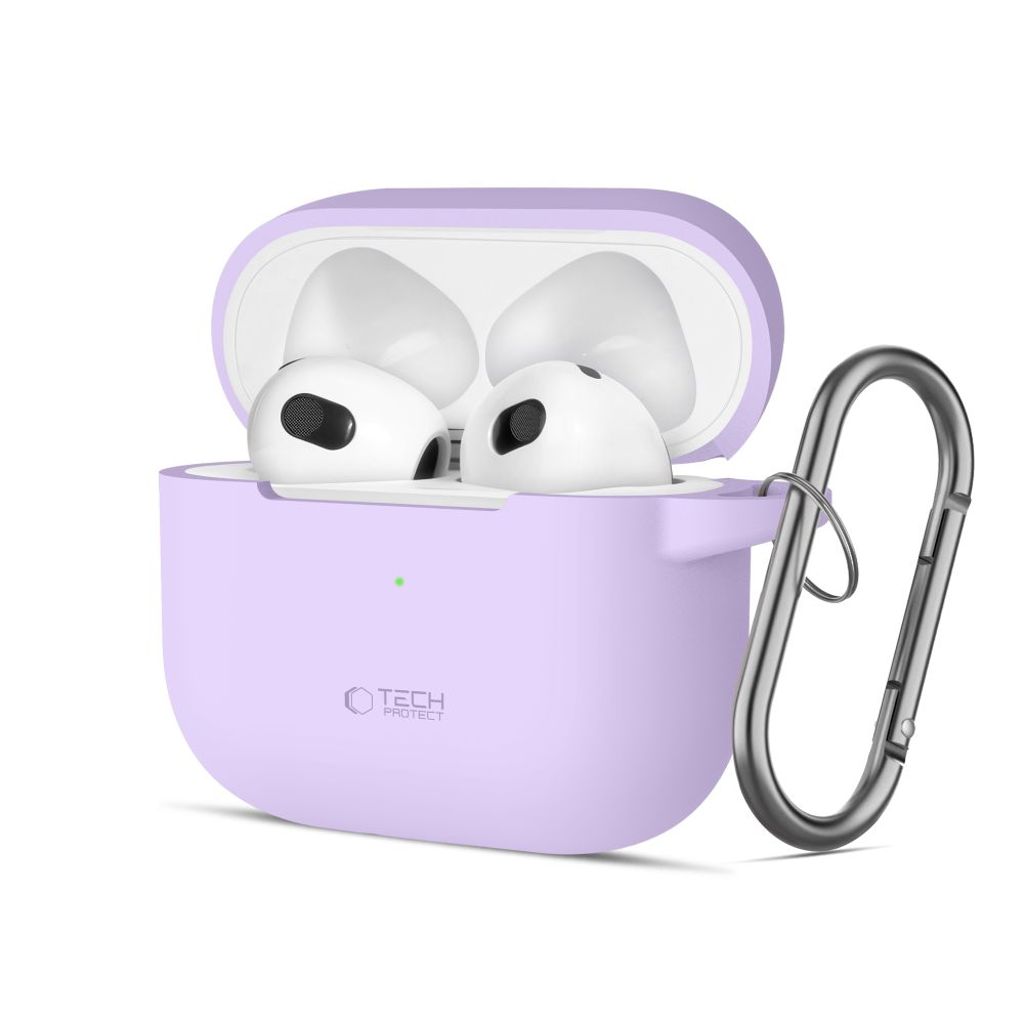 Tech-Protect Silicone Hook Case for AirPods 3 - Purple