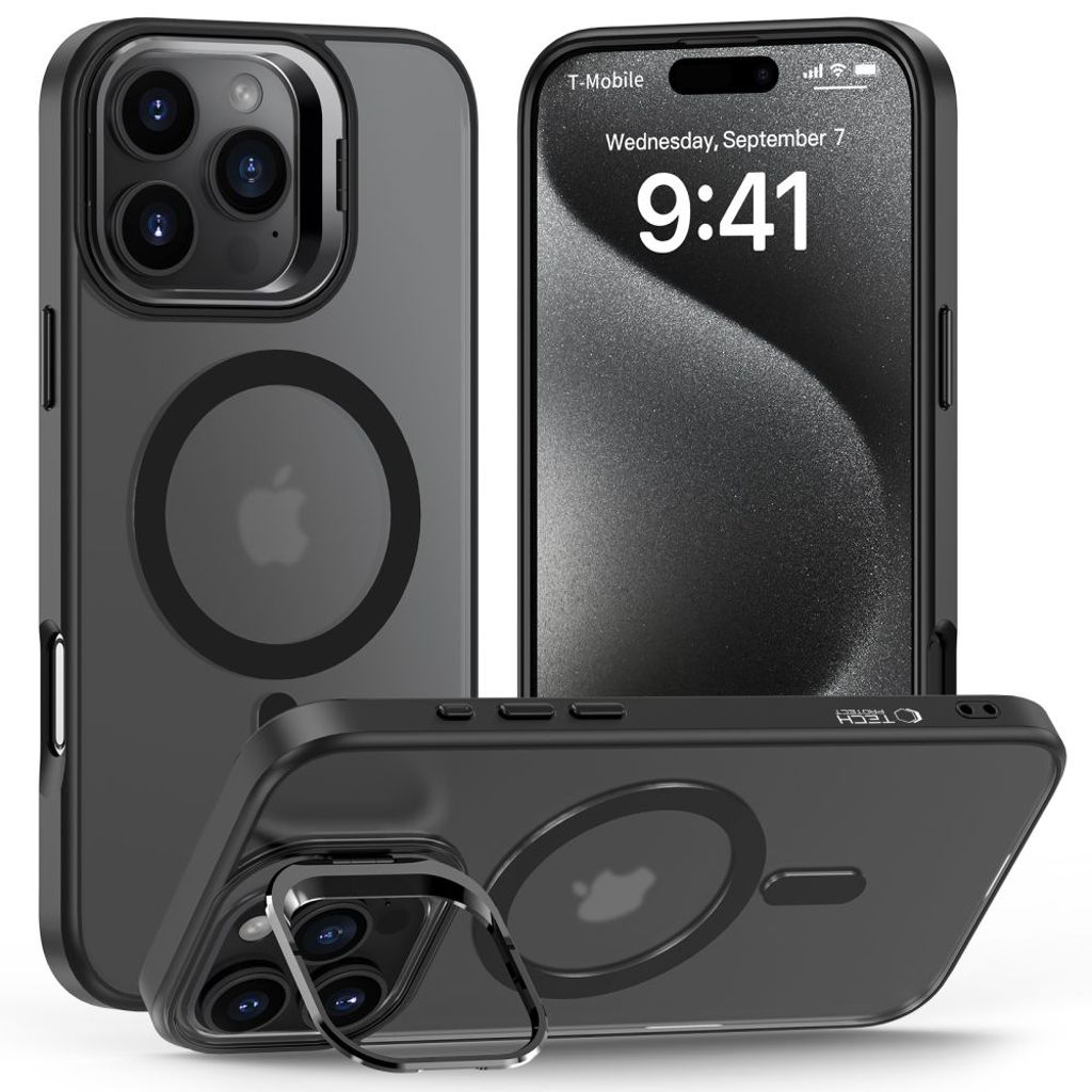 Tech-Protect MagStand MagSafe skal för iPhone 16 Pro - Semi transparent