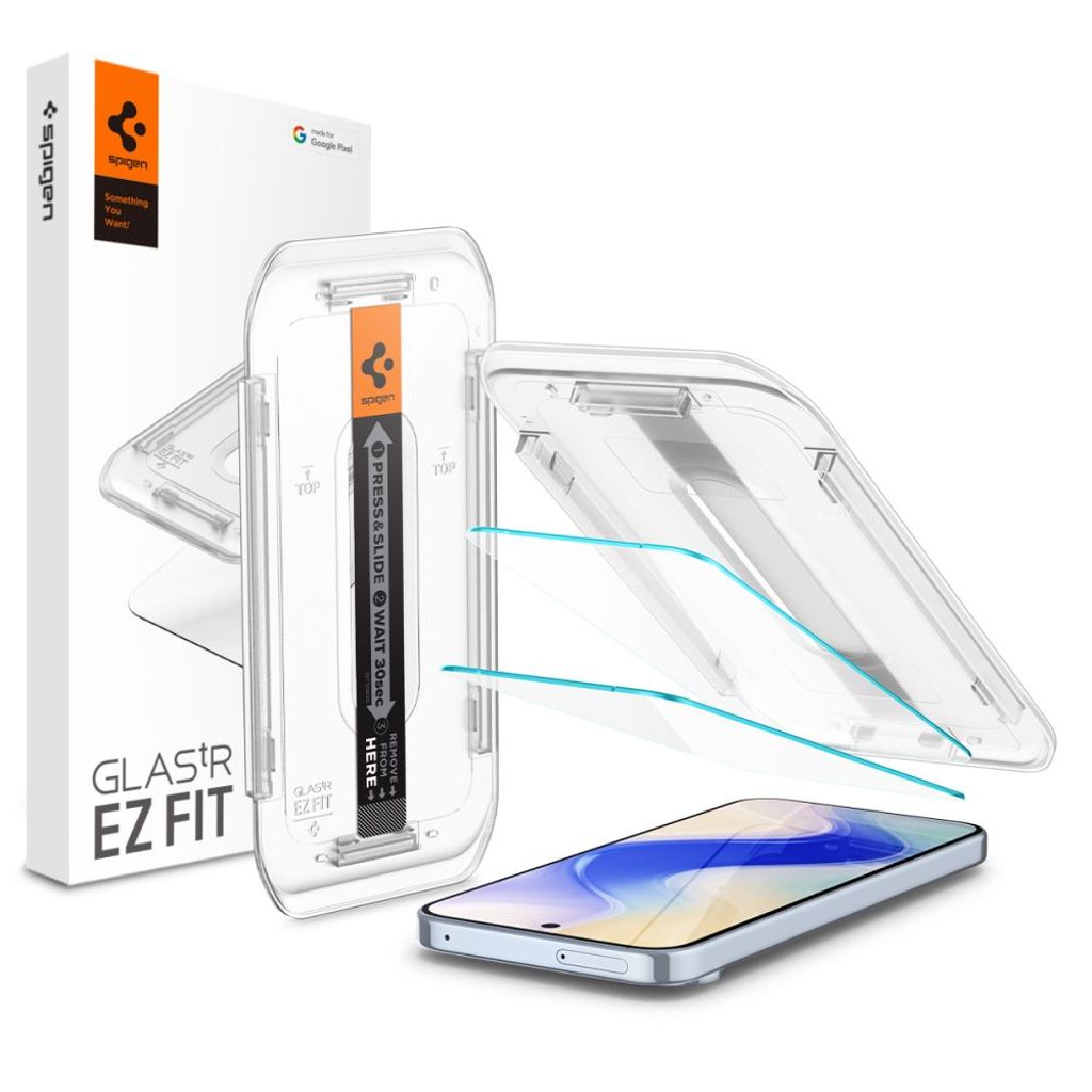 Spigen Glas.tR EZ Fit with Applicator, 2-pack skärmskydd till Google Pixel 9 Pro XL