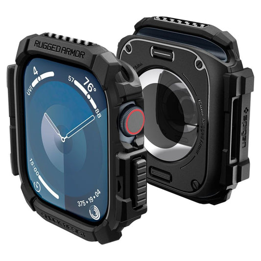 Spigen Rugged Armor skydd för Apple Watch 10 (42mm) - svart