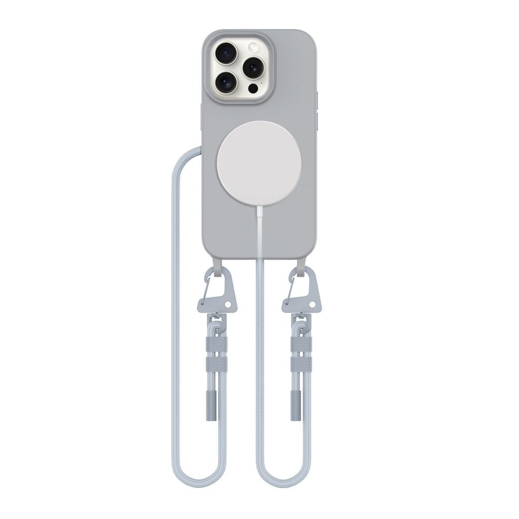 Tech-Protect MagNecklace MagSafe skal till iPhone 15 Pro – grå