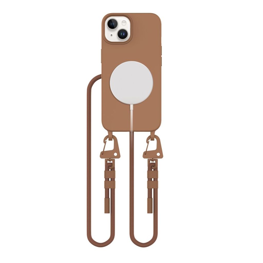 Tech-Protect MagNecklace MagSafe skal till iPhone 15 – brun
