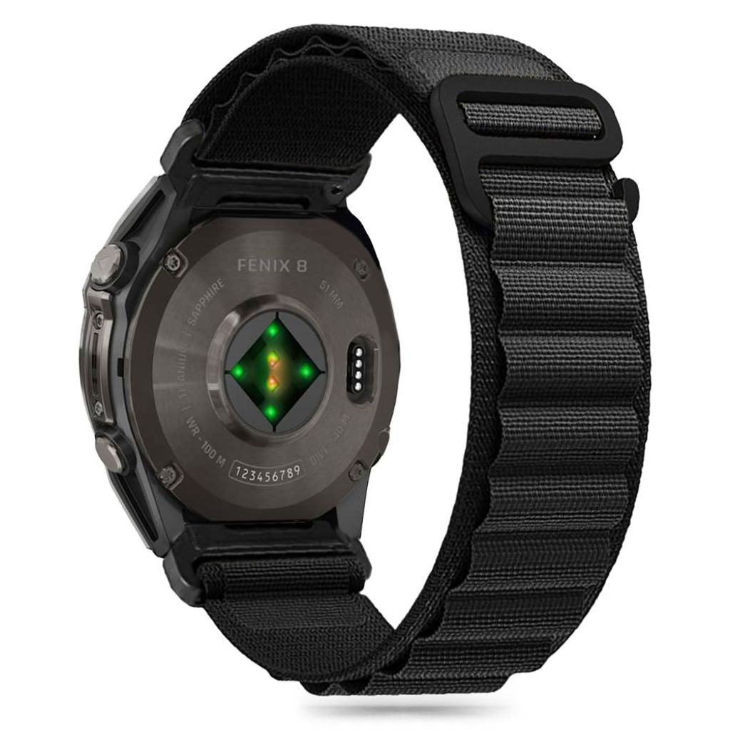 Tech-Protect Nylon Pro Watch Strap for Garmin Fenix 5/6/6 Pro/7/8 - Black