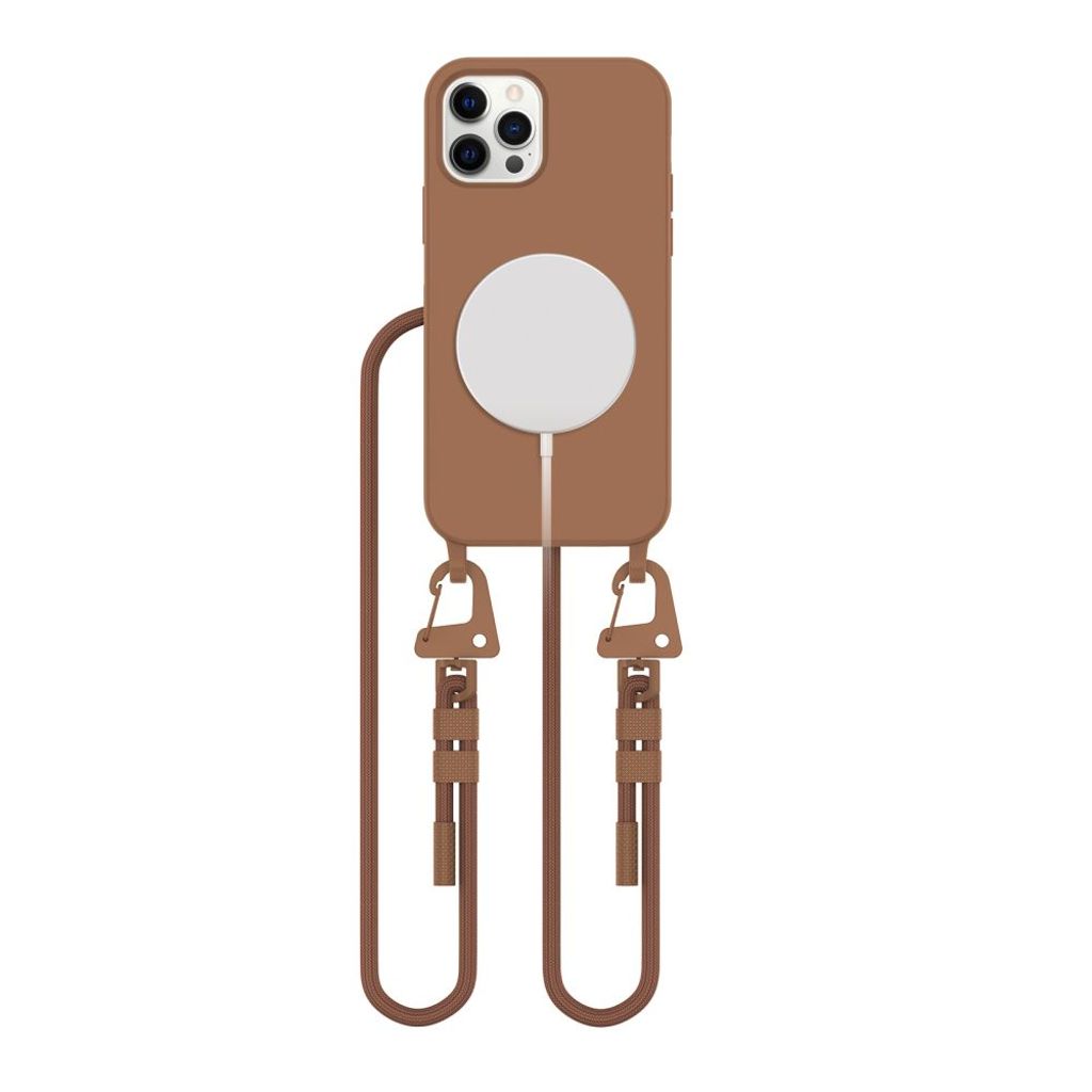 Tech-Protect MagNecklace MagSafe skal till iPhone 12/12 Pro – brun