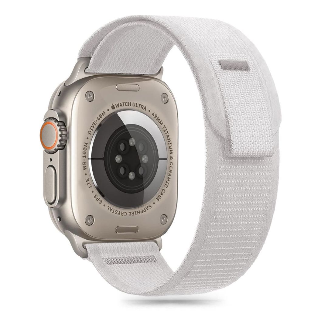 Tech-Protect Nylon Stripe klockarmband för Apple Watch 44/45/46/49 mm - grå