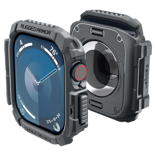 Spigen Rugged Armor skydd för Apple Watch 10 46mm - grå