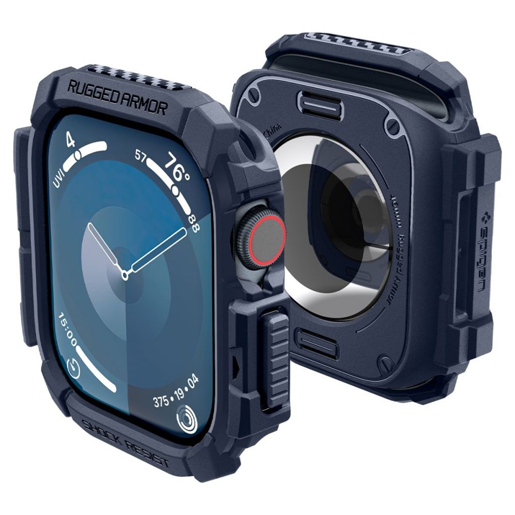 Spigen Rugged Armor skydd för Apple Watch 10 46mm - Navy blå