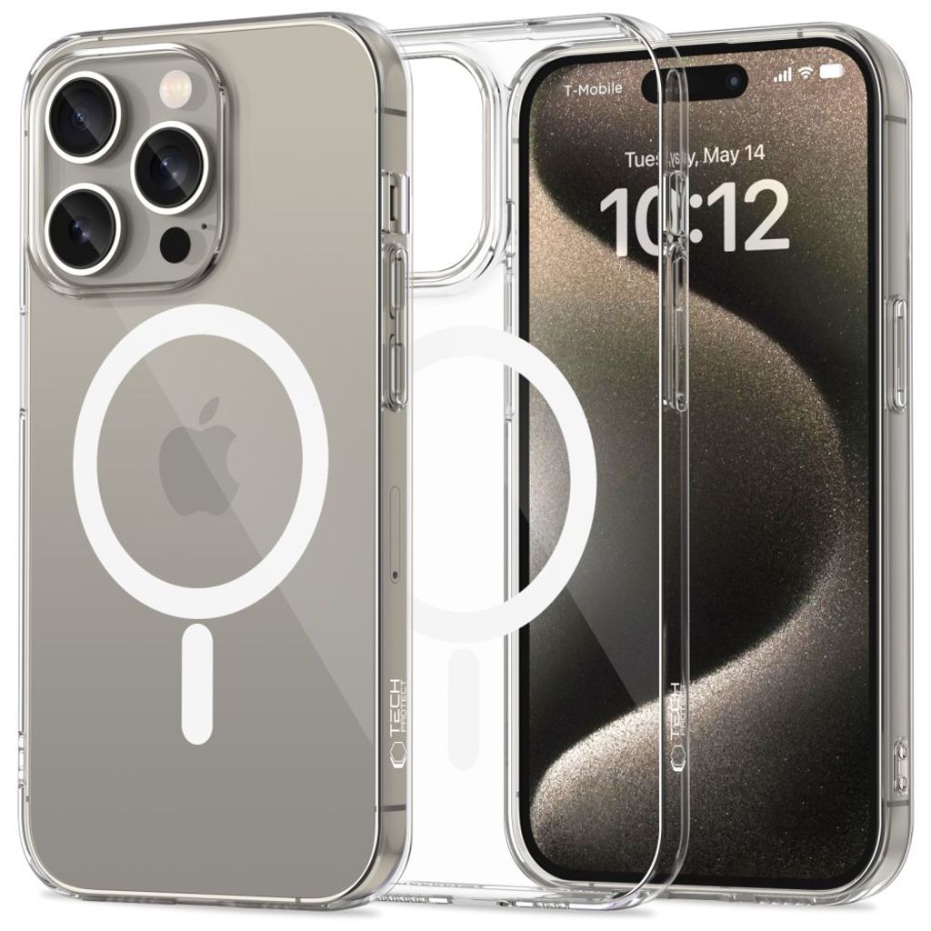Tech-Protect FlexAir MagSafe skal till iPhone 15 Pro – Transparent