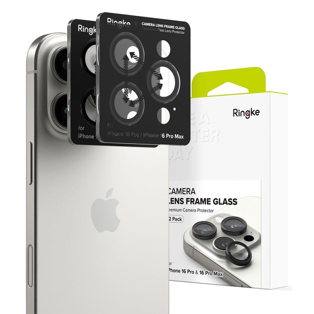Ringke kameraskydd 2-pack linsskydd för iPhone 16 Pro/16 Pro Max - svart