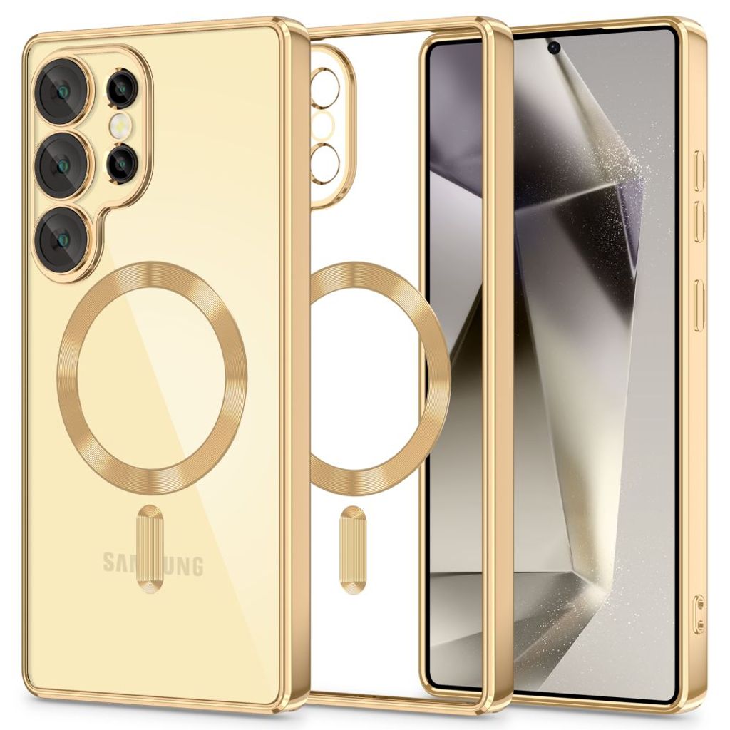 Tech-Protect MagFlex MagSafe skal till Samsung Galaxy S25 Ultra – Transparent guld