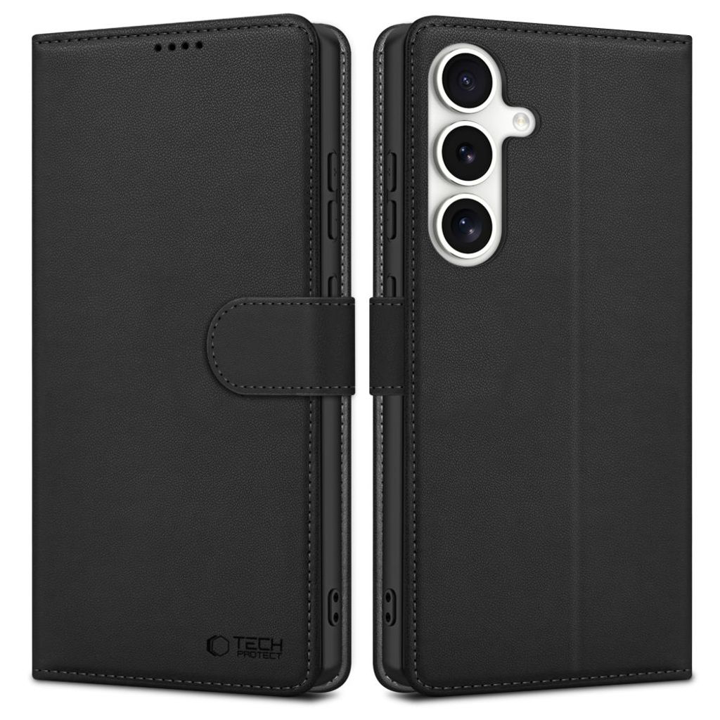 Tech-Protect plånboksfodral till Samsung Galaxy S25 – svart
