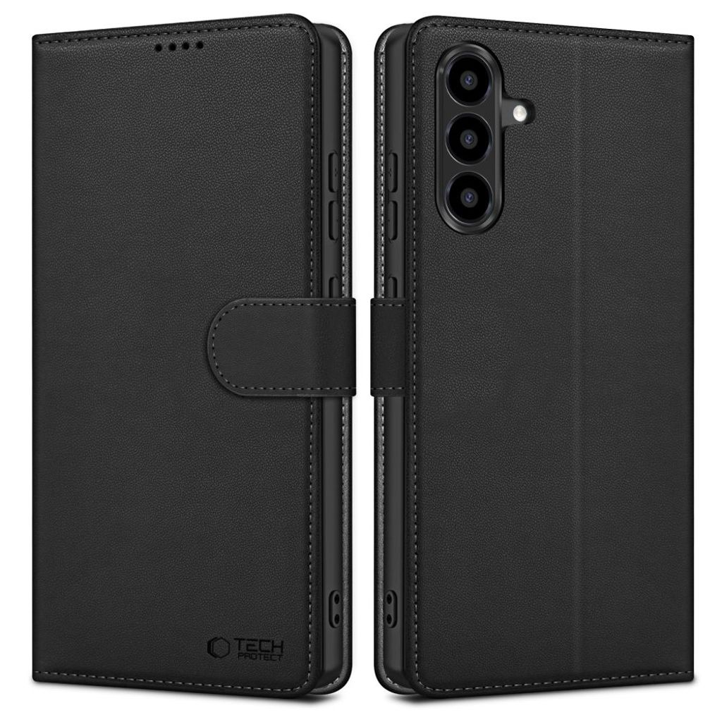Tech-Protect Wallet Cover for Samsung Galaxy A56 5G - Matte Black