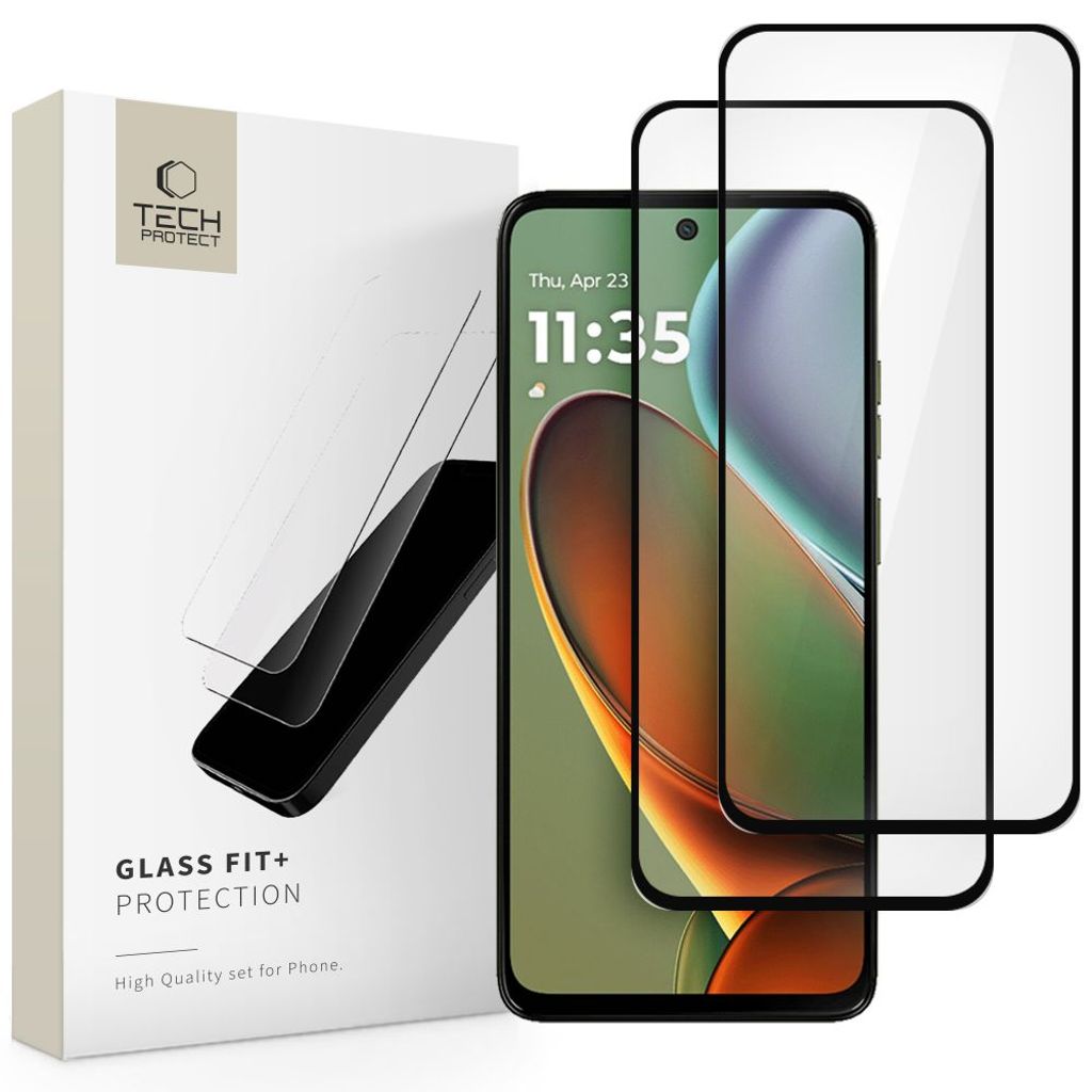 Tech-Protect Glass Fit+ 2-pack skärmskydd till Motorola Moto G15 / G15 Power / G05 / E15