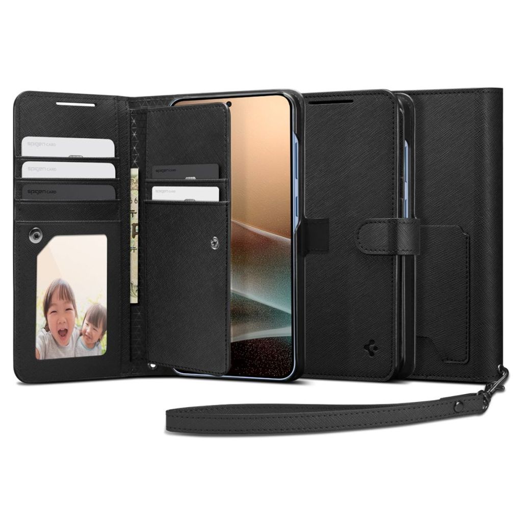 Spigen Wallet S fodral till Samsung Galaxy S25 Plus – svart