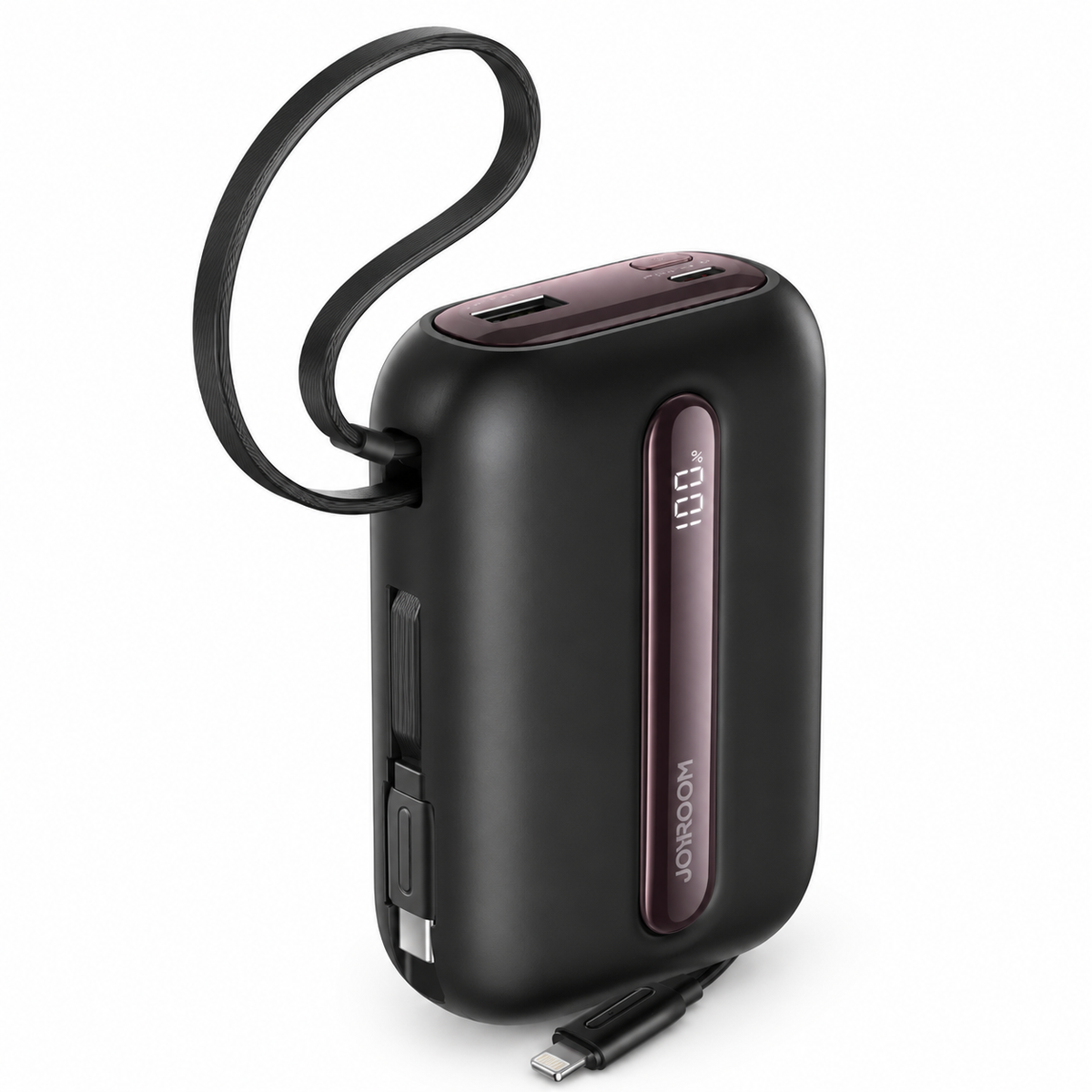 Joyroom JR-L012 Ultra Powerbank 20 000 mAh – 45 W med inbyggda USB-C- och Lightning-kablar