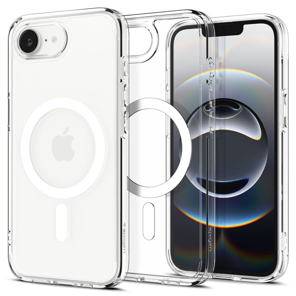 Spigen Ultra Hybrid MagSafe skal till iPhone 17e/16e – Transparent